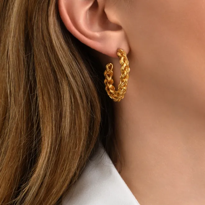Tess hoop earrings - gold