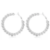 Tess hoop earrings - silver