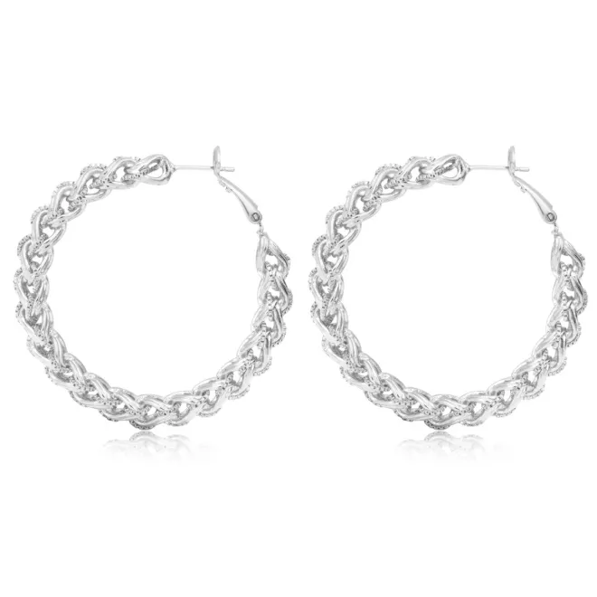 Tess hoop earrings - silver