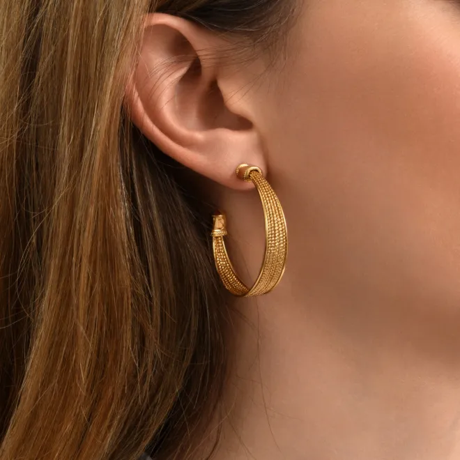 Tess large hoop earrings - gold