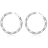 Tess maxi hoop earrings - silver