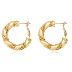 Tess small hoop earrings - gold