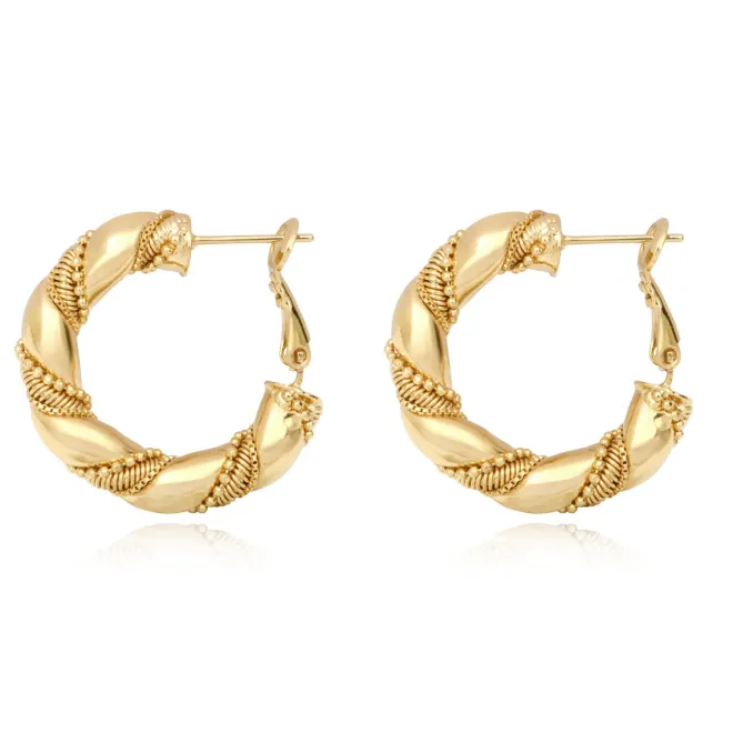 Tess small hoop earrings - gold