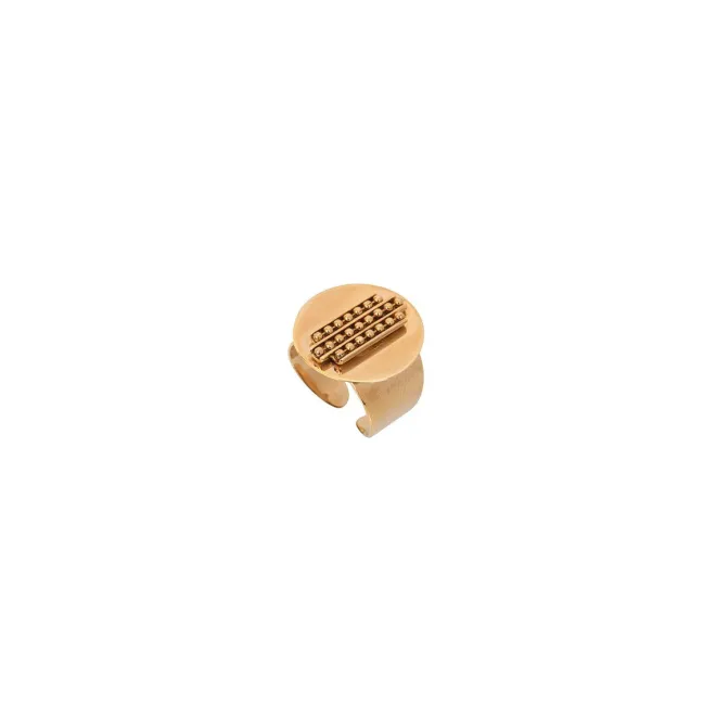 Wide adjustable Hawaii ring - gold