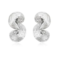 Zaza clip-on earrings - silver