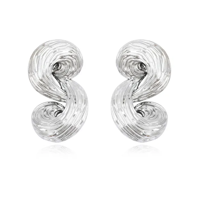 Zaza clip-on earrings - silver