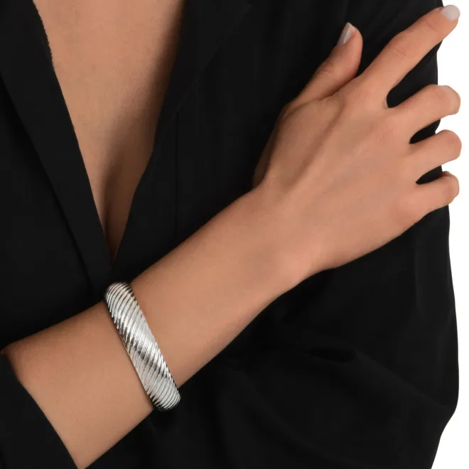 Zaza thin bangle bracelet - silver