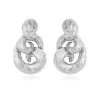 Zaza wave clip-on earrings - silver